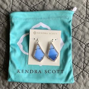 Kendra Scott Alex Blue/Silver Teardrop Earrings